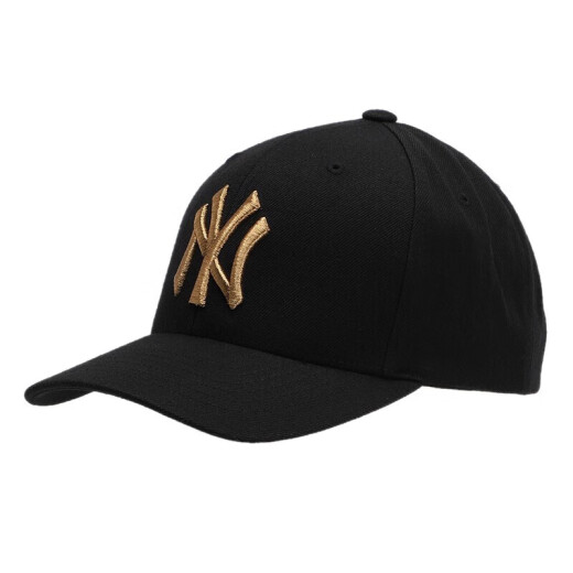 MLB Hat Four Seasons Men's and Women's Hard Top NY Embroidered Baseball Cap Outdoor Sun Hat Sports and Leisure Couple Peaked Cap New York Yankees/Golden F-Cap Circumference Adjustable