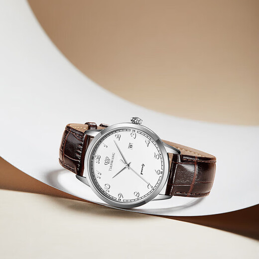 [70% nuevo] Tianwang Watch (Tianwang) Mira la serie de cañas Belt Quartz Watch Male Student Pareja Mira White GS3886S/D-A