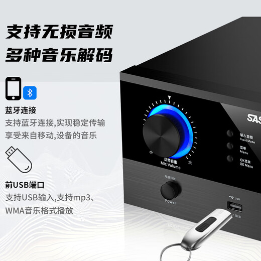 先科（SAST）G-800  5.1声道功放机家庭影院 音箱 AV功放机高保真蓝牙家用卡拉ok功放 峰值1400W