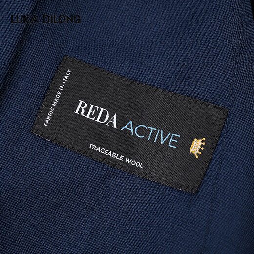 Lucadilong [100% Merinowolle aus Italien importiert] Leichte Luxus-High-End-Herren-Business Executive Jacket Coat Royal Blue M (48)