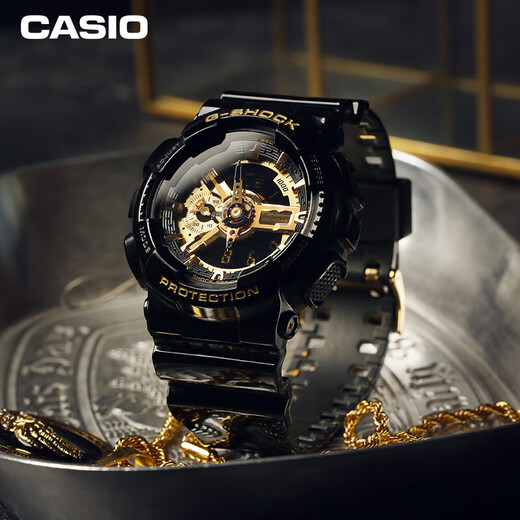 卡西欧（CASIO）手表男G-SHOCK经典黑金运动学生日韩表送男友礼物GA-110GB-1A
