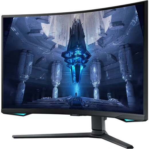 Samsung Odyssey 32-Zoll 4K ultraklarer MiniLED E-Sport-Monitor High Brush Computer HDR2000-Bildschirm 1000R gebogener Riesenbildschirm für Spiele und Unterhaltung 4K gebogener Bildschirm nativ 165 Hz S32BG754NC