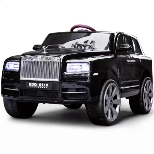 Bedoch children's toy car can seat men, women and children, Rolls-Royce Cullinan electric car, four-wheel remote control off-road vehicle, supreme black