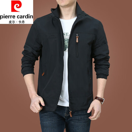 Pierre Cardin Outdoor Herrenjacke Herbst und Winter 2024 Neue Herbst-Tops mittleren Alters mittleren Alters im mittleren Alter und Herrenfrühling und Herbst Dick 9898 Dunkelblauer Stil plus Samt M.