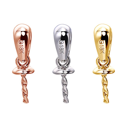 Fat Donglai same style 18k gold buckle DIY pearl accessories 18K gold pendant head pendant buckle thickened melon seeds thick plate 18k gold