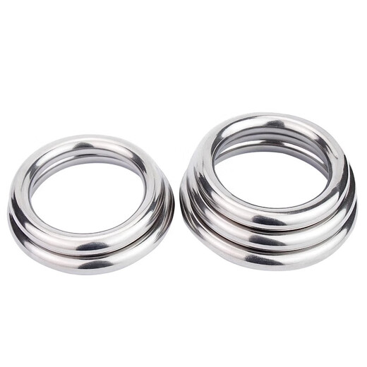 Jinchao 304 stainless steel traceless ring circle O-ring hanging ring solid seamless steel ring yoga connection ring steel ring M4*50 (2 pieces) seamless