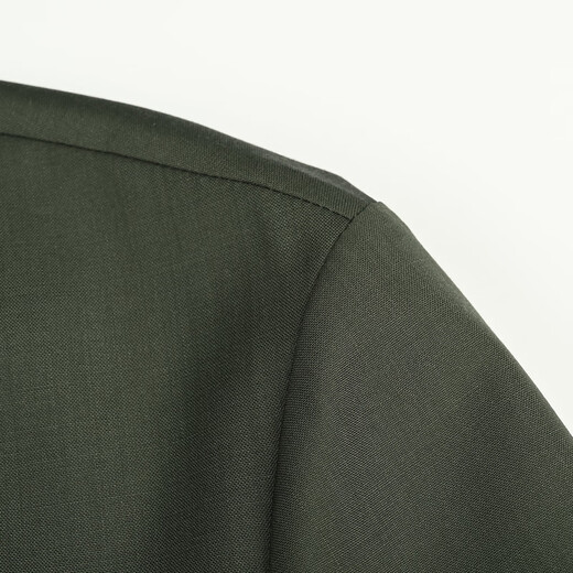 Lucadilong Spring and Summer [Italian REDA Wool] Retro Wearing Business Casual Jacket Men's Jacket Military Green L (50)