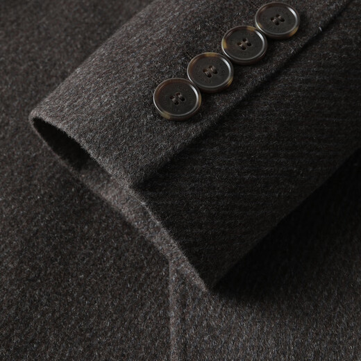 YOUNGOR Coat Men's Autumn and Winter Young Men's Coat Wool Cashmere Fabric Goose Down Liner Business Coat Brown VYSY01N152WXY L 175/96A