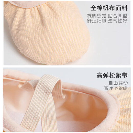 Ai Wu Ge dance shoes for children and women without lace-up professional ballet practice shoes dance shoes meat color 31