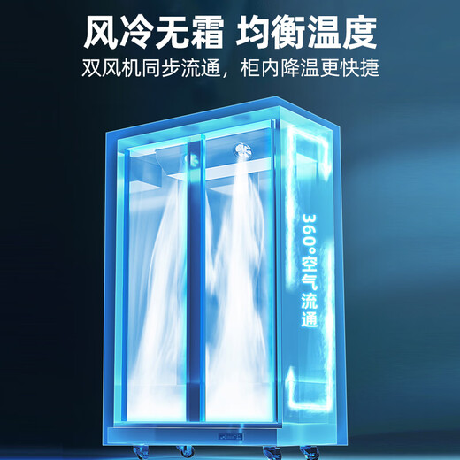 Star (XINGX) display cabinet refrigerated fresh cabinet full screen air-cooled frost-free Internet celebrity wine and beverage vertical freezer refrigerator beer beverage commercial high-end wine cabinet KTV bar convenience store double-door 920 liter all-copper tube true air-cooled and frost-free