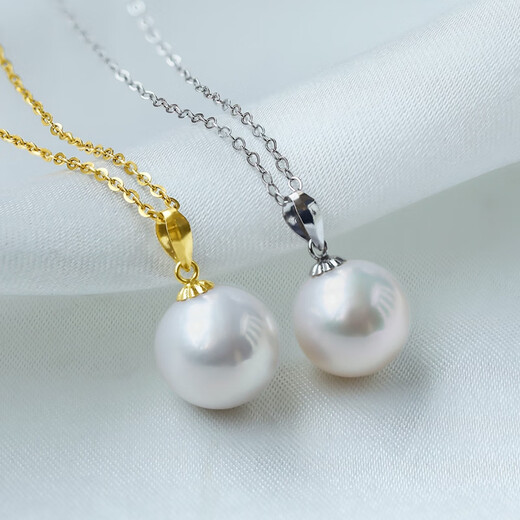 Pearl Queen domestic product 18K gold Edison pearl pendant strong luster necklace clavicle chain birthday gift for women