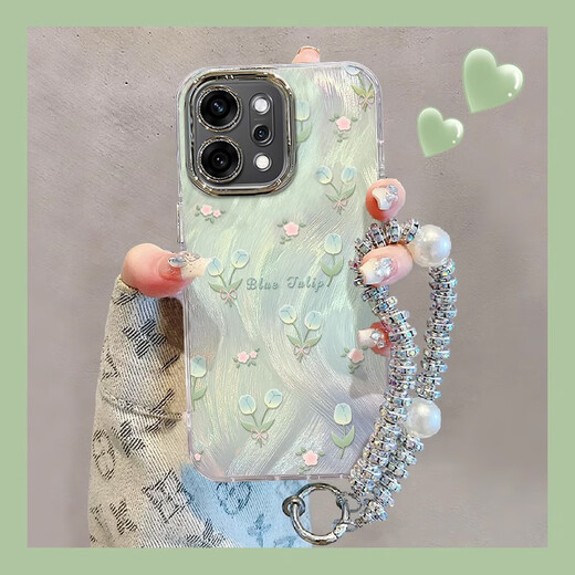 壳韵赵露思同款满屏郁金香适用OPPOReno14Pro手机壳新款reno14保护套小众高级感reno13pro镜头全包女款 羽纱郁金香(自带镜头膜) OPPOReno14
