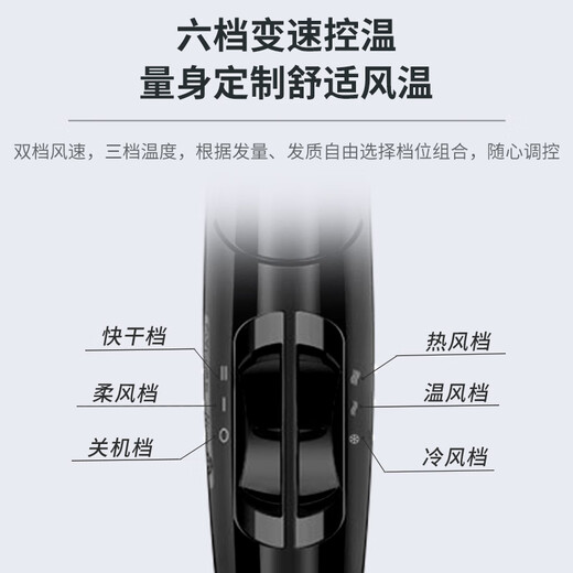 电吹风机家用大功率恒温负离子护发大风力发廊速干风筒FH6231 FH6296[1800W恒温护发 过热保护