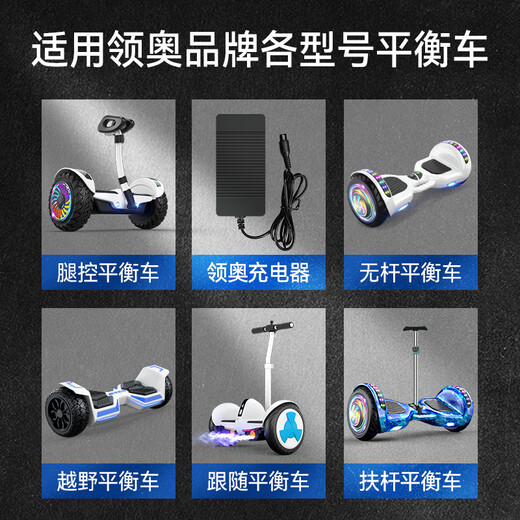 Lingao Balance de dos ruedas Bike Carger 42/55/36V Adaptador de potencia REDONDE CHAED TRIPE CHARGER UNIVERSAL CARGO CON CABLE 55/63V1.0A Puerto de carga de alta versión de alta gama
