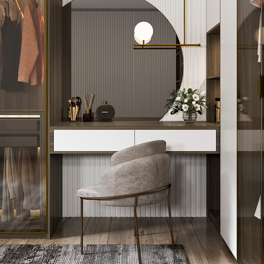 Sophia Wardrobe Small Apartment 22 Package Whole House Customization Bedroom Furniture Flat Door Large Wardrobe Integrated Cloakroom Sincerely Customized Gold