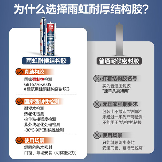 Yuhong waterproof WS301 silicone weather-resistant structural adhesive outdoor aluminum alloy doors and windows weather-resistant adhesive glass adhesive black