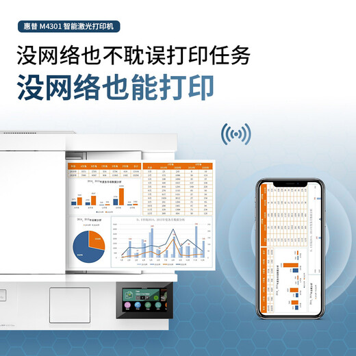 HP HP M4301DW/M283FDW printer A4 color laser all-in-one machine double-sided network wireless WiFi M4301FDW double-sided copy/wireless/4-in-1