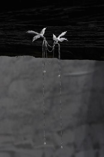 QUAMER Ju Jiu's Love Brooch Women's Cheongsam Pressed Suit Accessories New Chinese Style Feng Qiu Huang Tassel Zhen Ju Jiu's Love Brooch