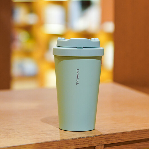 
Lock Lock (LOCK/LOCK) Meet the Vitality Bounce Coffee Cup Simple Business Office Portable Car Large Capacity Thermal Cup LHC3271MIT Mint Green 400ml