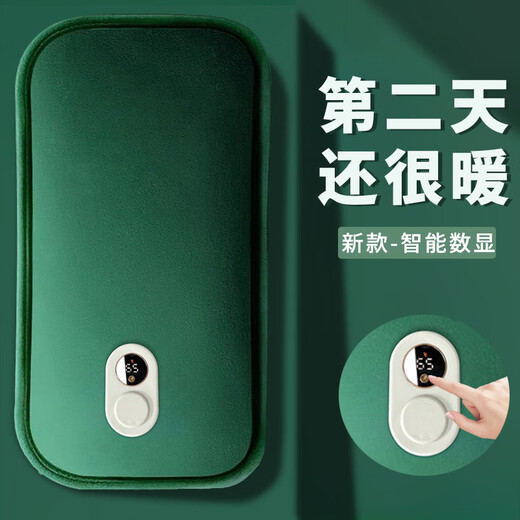 Digital display hot water bottle rechargeable hand warmer baby warmer large electric warmer hot baby quilt ordinary velvet water bag pink