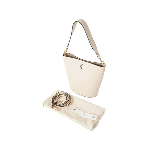 Tory Burch new product Women's MCGRAW series medium bucket bag hand-held one-shoulder crossbody bag women's bag gift for women 143544 724 cheese white
