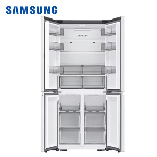 Samsung (Samsung) AI холодильник God Venus 501L Четырехдверь независимых попереклубных трех циклов Ультра-тонкий с нулевой интенсивностью.