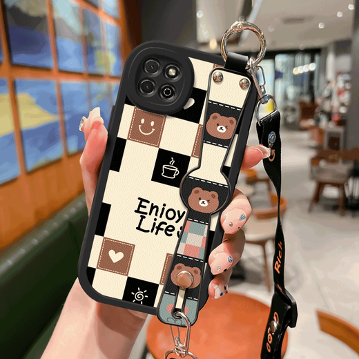 
WAIDM is suitable for Huawei Youchang 20 mobile phone case for women enjoy 20se protective case wristband stand new fantasy 20e case soft silicone all-inclusive enjoy 20 5G dirt-resistant [slant cross red] HH1391 Huawei enjoy 20