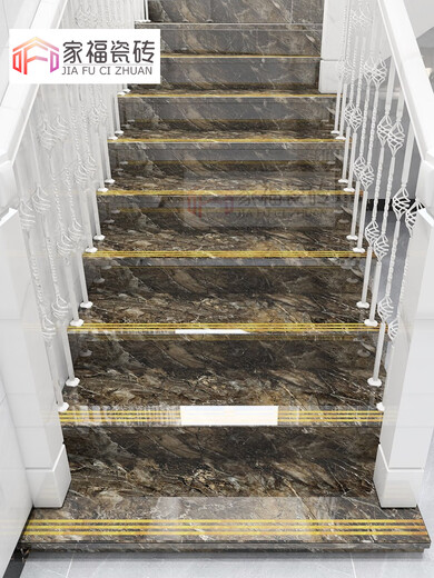 XMSJ Integrated 1,2 mètres carreaux d'escalier plaqué or carreaux de pas, carreaux de sol en marbre Villa STEPS TILES RURAL TJ12809-VISION GOLD 1200 * 470 Autres