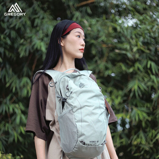 GREGORY格里高利 NANO蜂鸟 男女旅行户外徒步背包登山包通勤双肩背包18L 18L-银绿色