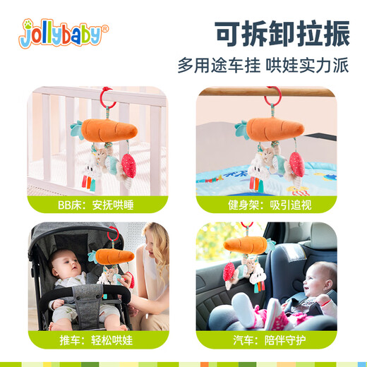 Jollybaby Spielzeug für Neugeborene, Handrassel, Beißring, Puppe, Kaninchen, Komfortserviette, Geschenkbox-Set, Kinder, Vollmond-Geschenk