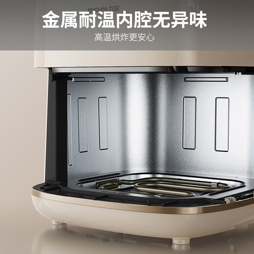 Joyoung Skim Air Fryer No need to turn over 6.5L large capacity One-button smart touch Ultra-thin visible metal inner cavity Steam tender frying Oil-free frying V9 6.5L