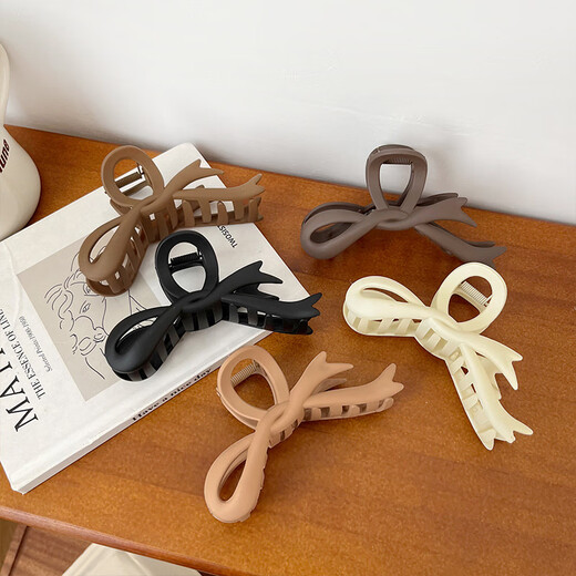 Jiuweiya Hair Clip Women's 2024 New High-end Clip Back of the Head Temperament Hair Clip Hair Shark Clip Large Clip Headwear JYFJ096#Dark Coffee Butterfly Clip