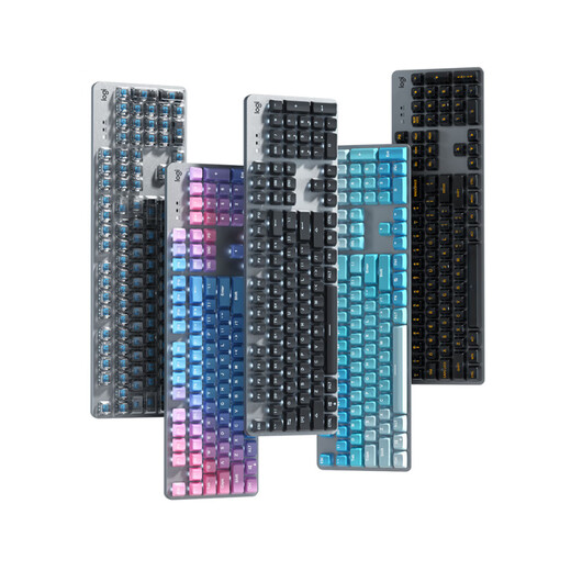 
Logitech K845 wired mechanical keyboard green and black tea shaft office typing transparent keycap e-sports games special K845 rainbow keycap (keycap independent packaging) official standard No 104 key TTC-tea shaft