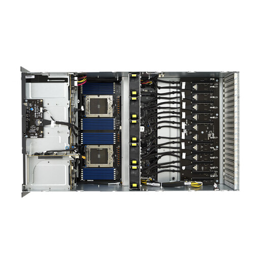 大勤图智华硕ESC8000A-E12/RTX4090深度学习主机8路GPU服务器AI人工智能高性真计算DeepSeek部署大模型电脑 EPYC 9734*2/224核448线2.2G Tesla H1