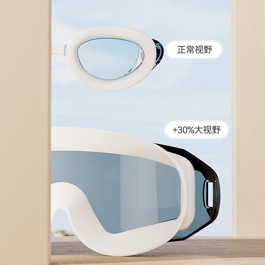 Li-NING (Li-NING) myopia swimming mirror men and women high-definition fog fog box swimming mirror adult swimming hat set 36-808 black myopia 500 degrees