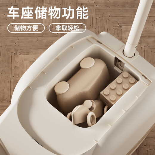 Qiaole Bear children's tricycle bicycle 1-3 years old baby stroller 3-6 years old baby with pedals for children to go out for a bicycle ride Rock Blue high configuration lamp music + pedals + push rod