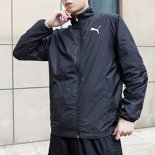 PUMA Jacket Men's Running Fitness Casual Sportswear Outdoor Travel Lightweight Loose Windproof Woven Jacket M