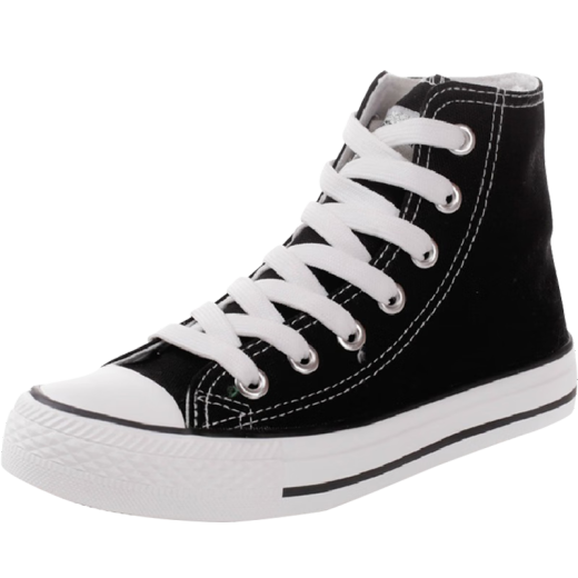 Pull back high top canvas shoes versatile casual shoes breathable rubber sole shoes men's shoes students WXY473 black 43