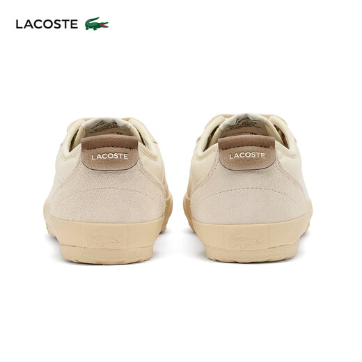 Lacoste [gleiches Modell von Wang Yibo] Französische Krokodil -Herrenschuhe 25 Frühling Neue Leinwandschuhe 49CMA0035 OT6/Beige/Hell Brown 39.5 6