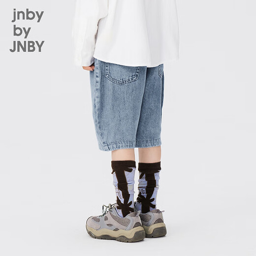JNBY par Jnby Jiangnan Buyi Vêtements pour enfants pour enfants entre les enfants de l'environnement Charchée Médin Casual Confortable Été et filles Enfants 1O6E1396H 995 / DENIM WASH LAN 120 cm