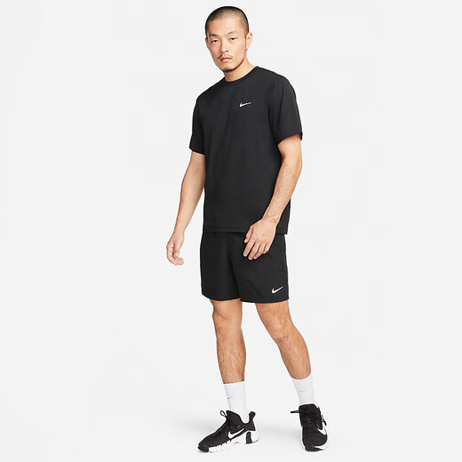 耐克（NIKE）男子百搭速干无衬里短裤 DRI-FIT FORM DV9858-010 黑色 XL 