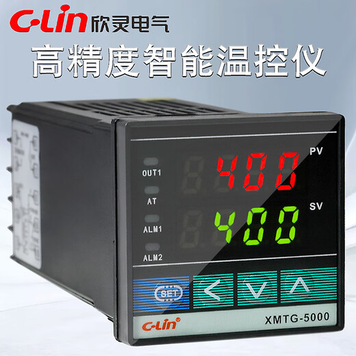 欣灵电气（C-Lin）欣灵温控仪XMTG-5000 5211 5212 5511 5012数显高精度智能温控器 XMTG-5211 K 400 PID 继电器输