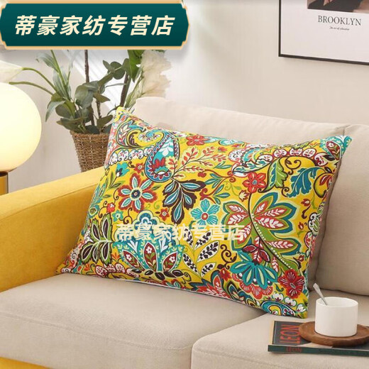 Rongtao 2023 new sofa pillow cover rectangular core-free cushion canvas pillow long backrest living room backrest staggered space fine canvas 60X80 core-free