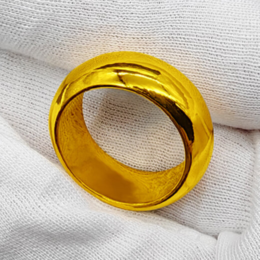 Erxi gold ring for men and women pure gold 999 glossy surface loach back thick thin wall atmospheric fashion trendy gift giving width 1 cm 50g leave a message circle number when placing an order, return and replenish according to the physical gold