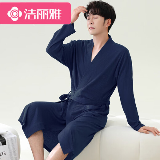 Jeriya Waffle Basphobe Spring y Autumn Cotton Pure Cotton Media Longitud Medicina 2025 Nuevo baño integrado de absorción de agua LJ16822 M Tamaño [peso 100-120Jin [Jin iguala 0.5 kg]]]