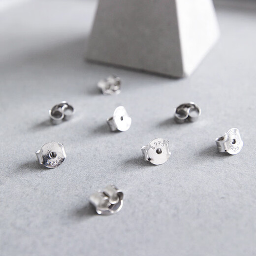 Huayouxinshi s925 sterling silver ear plugs, anti-falling, hypoallergenic, silver earrings, ear buckles, ear caps, ear jewelry, special accessories for earrings, ear plugs, s925 white ear plugs (price of 2 pieces)