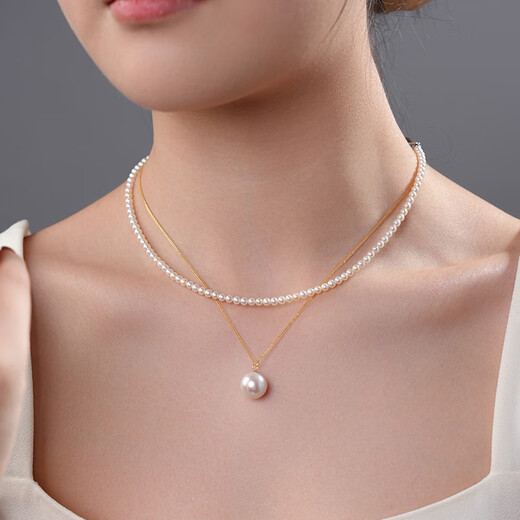 Dara (dara) S925 silver freshwater pearl necklace baby beads young style millet beads clavicle chain fashionable temperament versatile commuting style