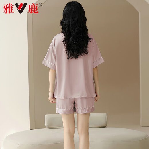 Yalu Bingsi Pyjamas für Frauen im Sommer dünne Strickjacke Shorts Shorts Sommer großer Freizeit-Frauen-Kleidungsanzug 09M16804 m [Vorgeschlagen 90-110jin [Jin ist 0,5 kg]]