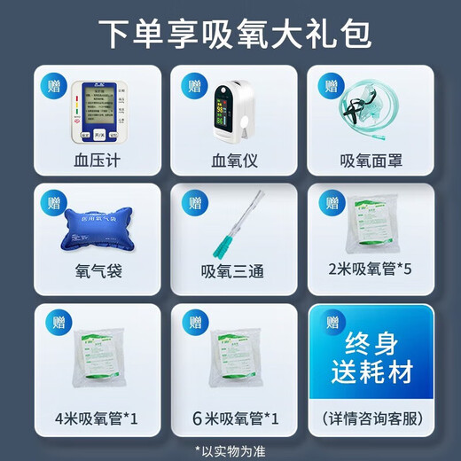 亚适美国医用便携制氧机家用5升老人随身携带户外吸氧机高原氧气机 便携1档等效2L+吸氧大礼包