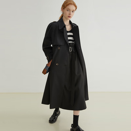 Fano Studios [Spot] Fano Fano Classic Classic Silhouette Temperament Windbreaker Jacke für Frauen mitten in der Mitte des britischen Stils im britischen Stil 2025 Autumn Milchgrau M.